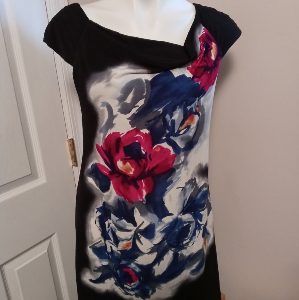 London Times floral midi dress